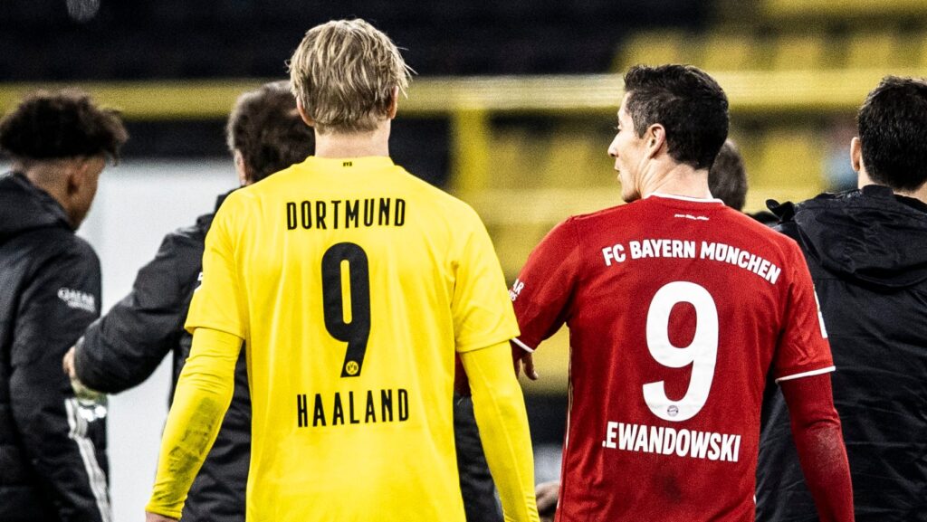 Haaland và Lewandowski
