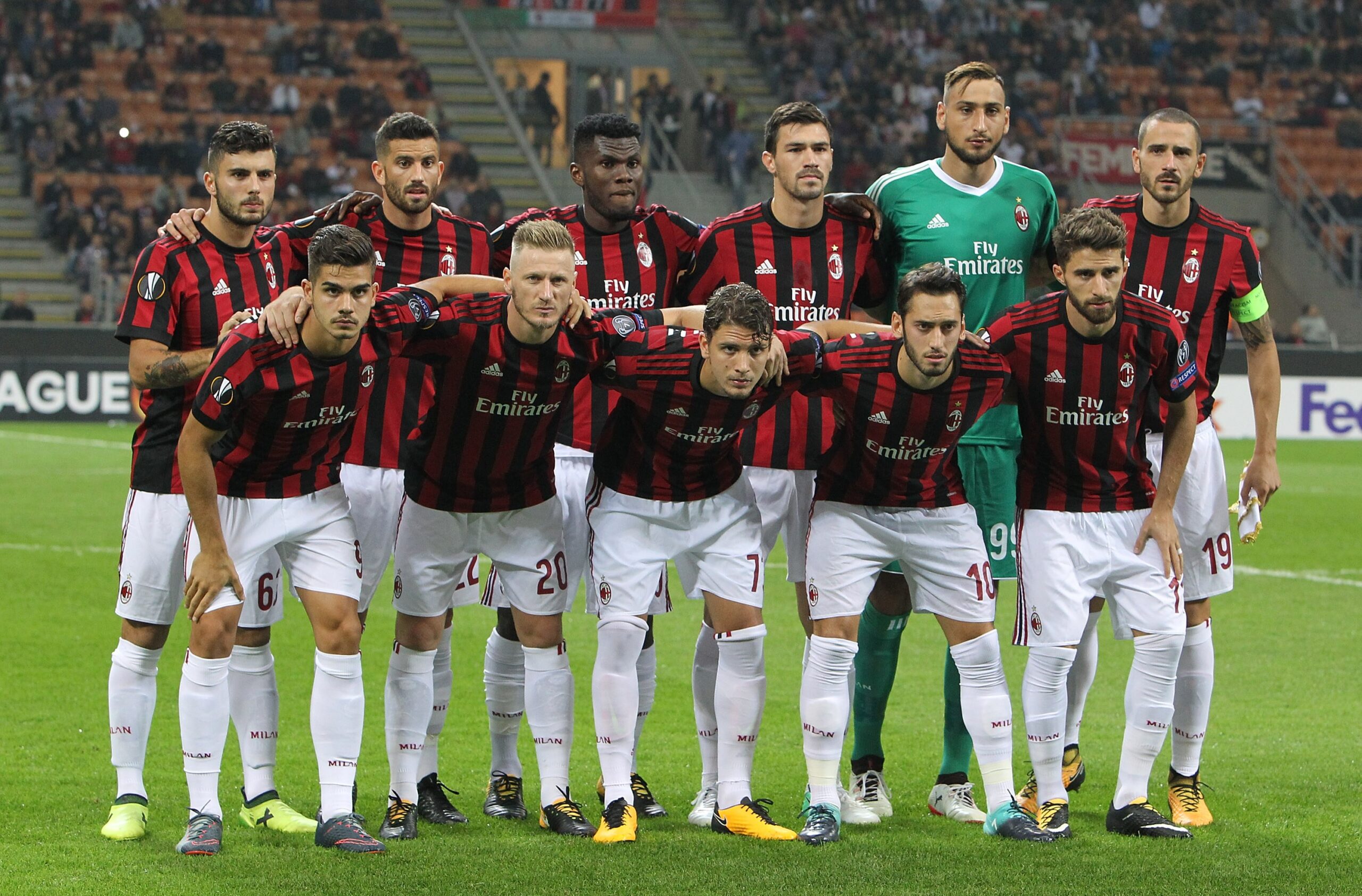Donnaruma trong đội hình của AC Milan 